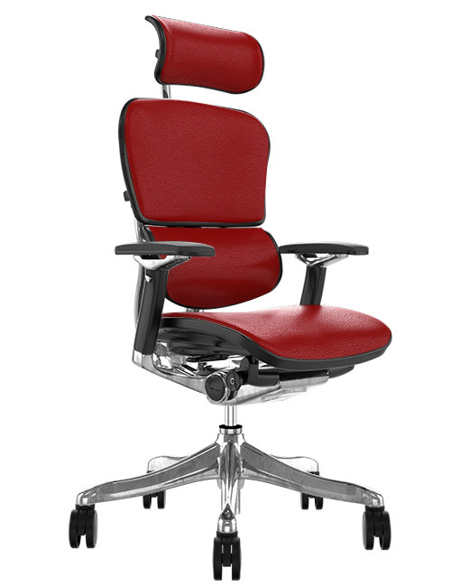 Ergohuman Plus Red Leather Office Chair